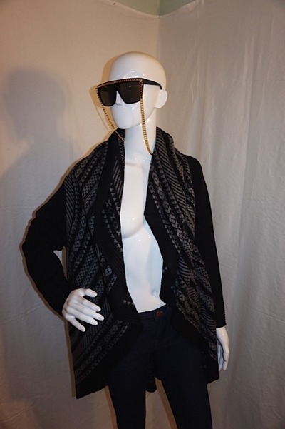 Vintage logo black/gray throw, size l