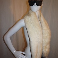 Vintage White Faux Fur Collar - Thumbnail 1