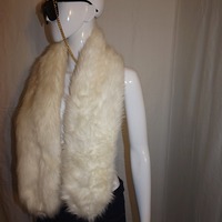 Vintage White Faux Fur Collar - Thumbnail 3
