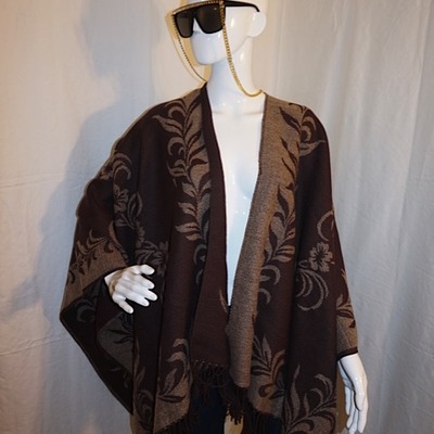 Vintage brown/tan throw, one size fits all