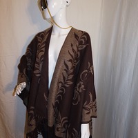 Vintage Brown/Tan Throw, One Size Fits All - Thumbnail 2