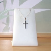 925 Silver Cross Pendant & 18" Sterling Silver Chain/Silver Crucifix Pendant/Silver Cross Necklace/Silver Crucifix Necklace/925 Silver Cross - Thumbnail 3