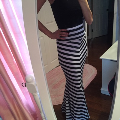 Ladies chevron maxi skirt