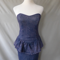 Silence & Noise by Urban Outfitters Denim Peplum Dress Size Small 
