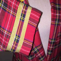 Size S (fits like M) Vintage Red Plaid Blazer - Thumbnail 4