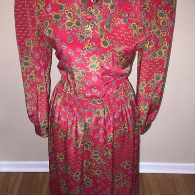 Size 10 floral print secretary dress
