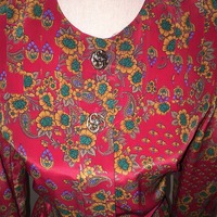 Size 10 Floral Print Secretary Dress - Thumbnail 4