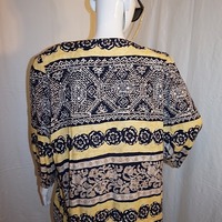 Vintage Robert Todd Blue/Yellow Aztec Top, Size 2X - Thumbnail 3