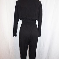 Vintage Mesmerize Black/Gold L/S Jumper, Size L - Thumbnail 3