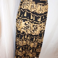 Vintage Studio C Black/Gold Skirt Size 2x-3x - Thumbnail 1