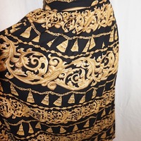 Vintage Studio C Black/Gold Skirt Size 2x-3x - Thumbnail 3