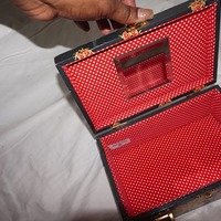 Vintage Black Butterfly Box Purse, 8" Wide - Thumbnail 3