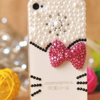 3D Hello Kitty Bow Bling iPhone 4 Case - Thumbnail 3