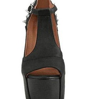 Punk Rivet Open Toe Platform - Thumbnail 3