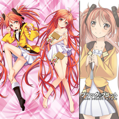 Brand new enju aihara - black bullet dakimakura hugging body pillow case anime cover mgf 6016