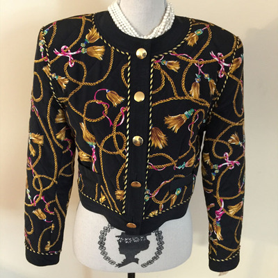  size 8 cropped jacket 100% silk (new with tags) - Thumbnail 5