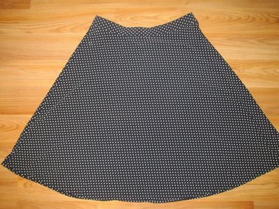 Black & White Polka Dot Flare Skirt