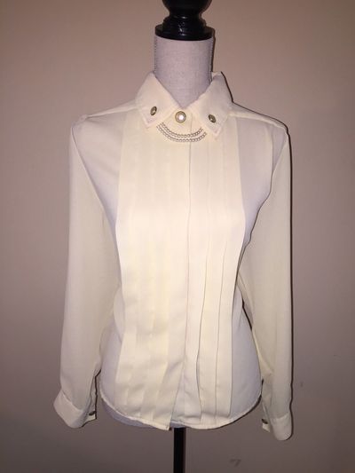 Vintage Pleated Blouse Size 8