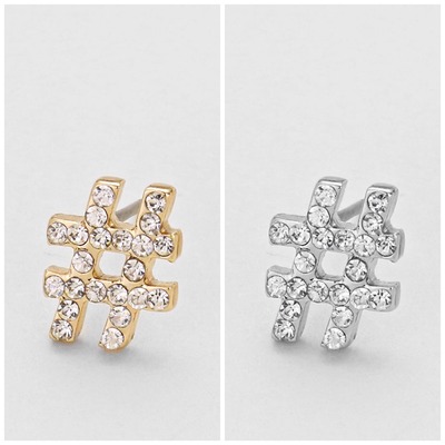 Hashtag earrings