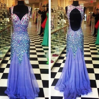 Purple prom dress, long prom dress, mermaid prom dress, backless prom dress, evening prom dress, bd14177