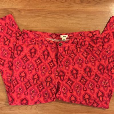Size 16 cato coral print ankle jeans/pants size 16 - Thumbnail 4