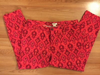 Size 16 Cato Coral Print Ankle Jeans/Pants Size 16