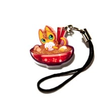 Ramen cat charm