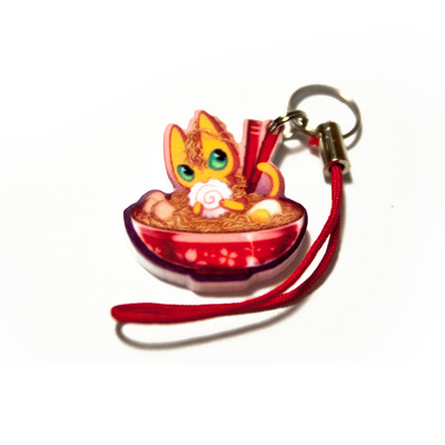 Ramen cat charm