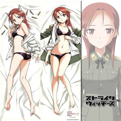 Brand New Minna Dietlinde Wilcke - Strike Witches Dakimakura Hugging Body Pillow Case Anime Wilcke2