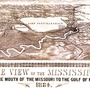 Mississippi River from the Mouth of the Missouri River to the Gulf of Mexico 1884 - Bird's Eye View Map, Antique map, Framable, Fine Art-1