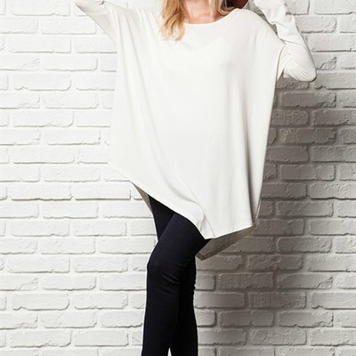 Asymmetrical long sleeve top