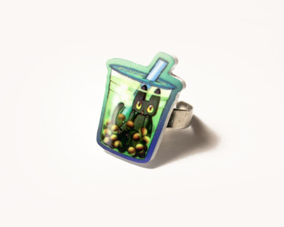 BubbleTea Cat Ring