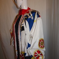 Vintage Oleg Cassini White Nautical Bomber Jacket, Size 1X - Thumbnail 2