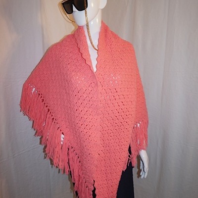 Vintage peach throw, one size fits all