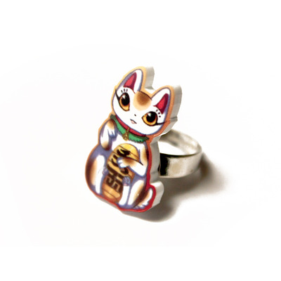 Lucky cat ring