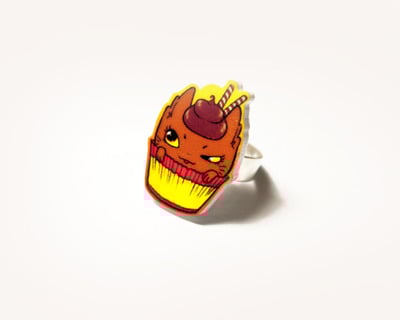"Chocola" Cupcat Ring