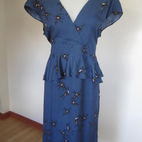 Bird Print Dress  - Thumbnail 1