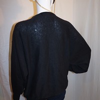 Vintage Maggie Lawrence Black Sequins Sweater, Size 1X - Thumbnail 4
