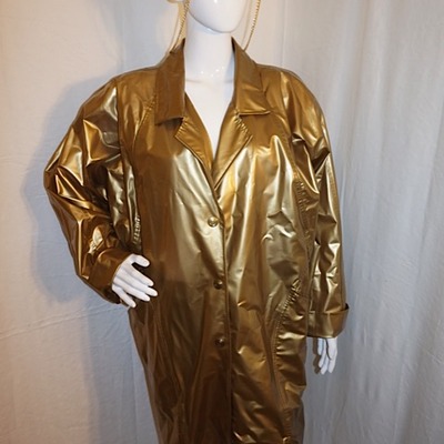Vintage wippette gold raincoat, size 2x-3x