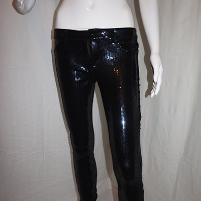 Vintage blank nyc black sequins pants, size s