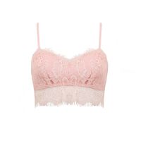 Sweet Pink Eyelash Lace Bralette Top - Thumbnail 1