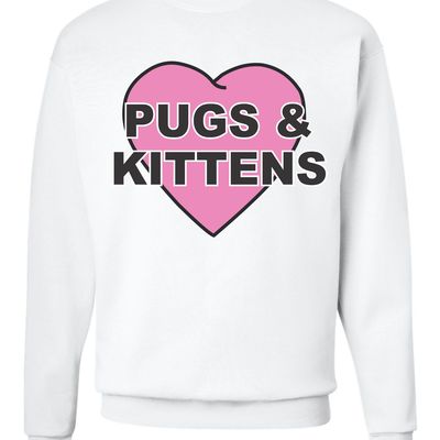 Pugs & kittens crewneck sweatshirt #1105