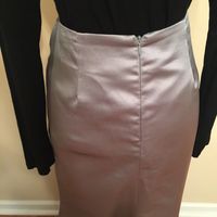 Formal Full Length Silver Skirt Size 10 - Thumbnail 1