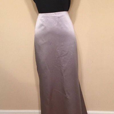 Formal full length silver skirt size 10