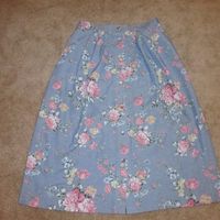 Alfred Dunner Vintage Floral Print Button Down Skirt - Thumbnail 3