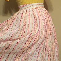 18W White Pattern Flare Skirt  - Thumbnail 1