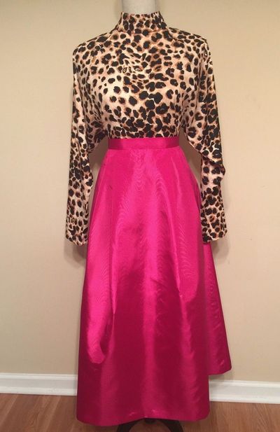 Fuchsia Pleated Skirt Size 14