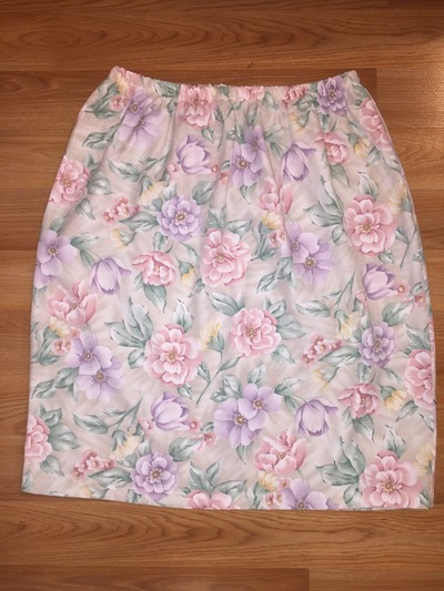 20W Floral Print Pencil Skirt