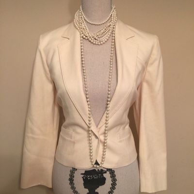 Vintage pendleton ivory cropped jacket/blazer
