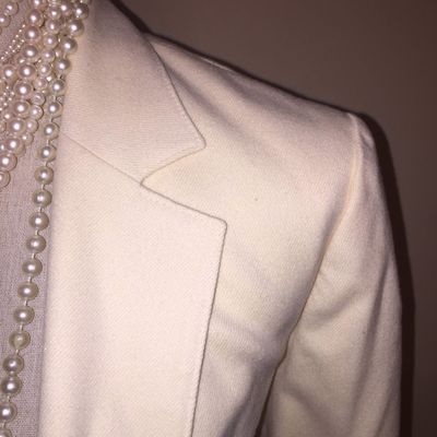 Vintage pendleton ivory cropped jacket/blazer